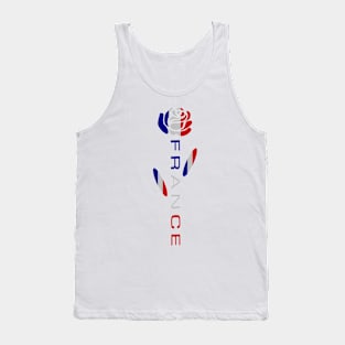 French Flag Rose Flower Tank Top